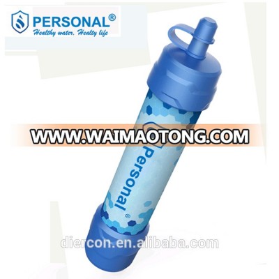 Personal water purifier plastic straw with hollow fiber filter mini water filter (PS06)